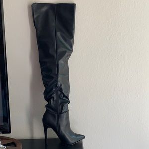 NWOT Stiletto Heel Over-The-Knee Clea Boots